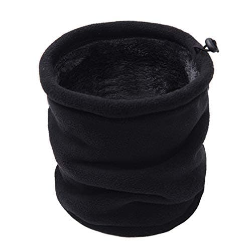 Image of TAGVO Winter Fleece Neck Warmer, Soft Double Layer Fleece Thick Thermal Neck Gaiter Elastic Multifunctional Scarf Windproof Skiing Neck Tube Ear Warmer Balaclava Hood Unisex for Outdoor Sports