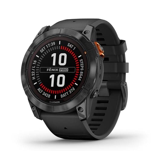 Image of Garmin fēnix 7X PRO SOLAR, 51mm GPS smartwatch, multisport, SOLAR charging, advanced training features, touchscreen & Buttons, flash Light, up to 37 days battery, Black