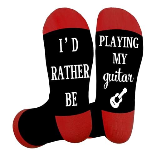 Image of Gishnia Guitar Gifts for Guitarists,Fathers Day Presents,Unusual Accessories Gifts for Guitar Players Dad Boyfriend Husband Brother Friend,Men Socks,Christmas Presents for Men
