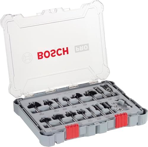 Image of Bosch Professional 15 pcs. Mixed Router Bit Set (for Wood, Ø 8 mm Shank, Accessory Router)