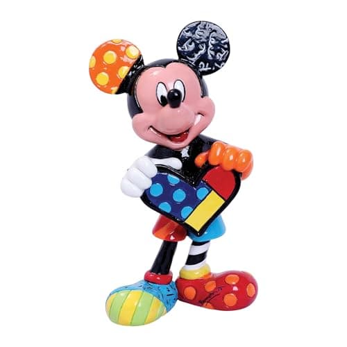 Image of Enesco Romero Britto Mickey Mouse With Heart Mini Figurine