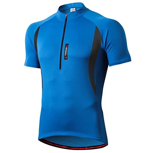 Image of MEETWEE Men’s Cycling Jersey, Long/Short Sleeve Biking Cycle Tops Quick Dry Breathable Mountain Bike MTB Shirt Racing Bicycle Clothes Blue
