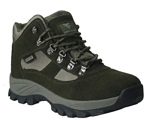 Image of Wyre Valley Mens Gents Waterproof Genuine Leather Breathable Lace Up Memory Foam Hiking Outdoor Trekking Boots UK Sizes 7-12 (Khaki Suede, Numeric_12)