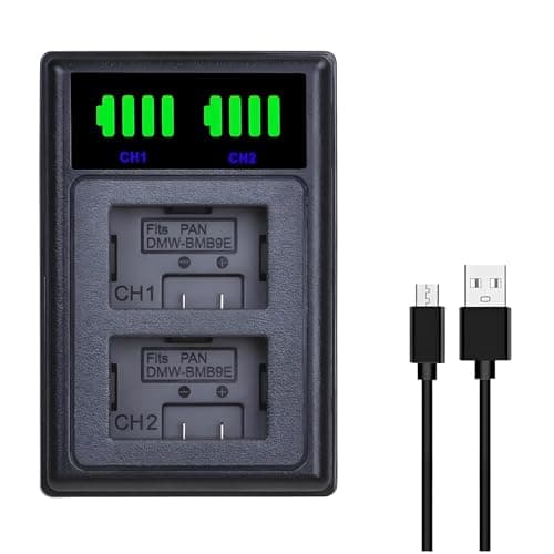 Image of Pickle Power DMW-BMB9 DMW-BMB9E Battery Charger for Panasonic Lumix DC-FZ82, DMC-FZ40, DMC-FZ60, DMC-FZ62 DMC-FZ70, DMC-FZ72, DMC-FZ100, DMC-FZ150, DMC-FZ45 FZ48 FZ80 FZ85