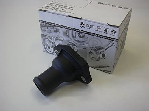 Image of Original VW Cylinderhead Coolant Hose Side Flange w Seal - 026121144E