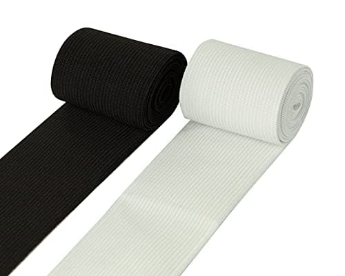 Image of Shelver 2 inch Elastic for Sewing, Wide Waistband Elastic in Widths: 20/25/40/50/75mm (Black, 50mm x 3m)