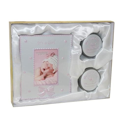 Image of 1 X Christening Gift My First Curl / Tooth & Frame 2 x 3 " It's A Girl