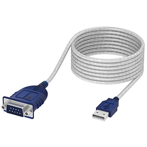 Image of SABRENT USB Serial Cable, USB to RS232 DB9 Converter Cable, compatible with routers, switches, CNC machines, PLCs, printers, surveillance cameras, barcode scanners, ECG machines etc. (CB-9PTF)