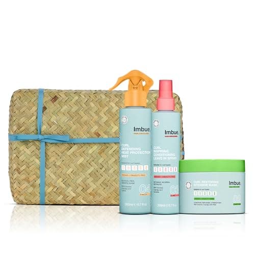 Image of Imbue Curl Hair Products Bundle – Curl Spray, Leave-In Conditioner & Heat Protection Spray – Curly Hair Conditioner for Little Curls – Imbue Hair Products for All Curl Types