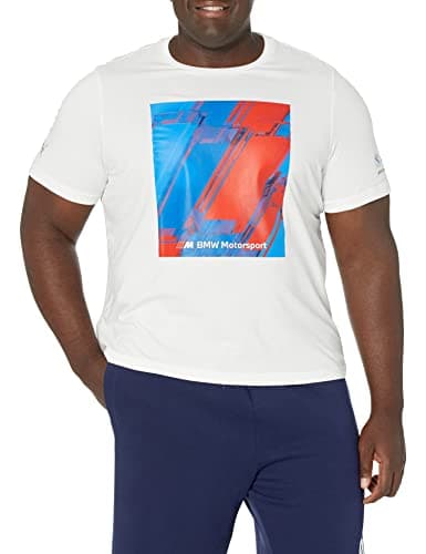Image of PUMA Men's Standard BMW MMS Abstract Graphic Tee, White, Medium