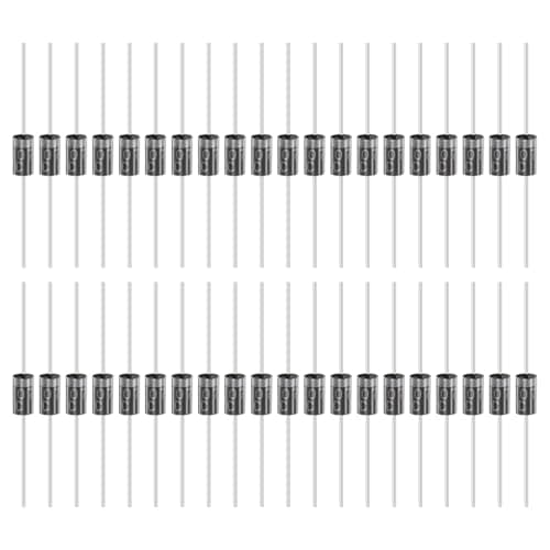 Image of sourcing map 100 Pcs RL207 Rectifier Diode, 1.5A 1000V DO-15 Electronic Silicon Diodes for Charger Industrial Power Adapter Supply Inverter Switching Power Supply