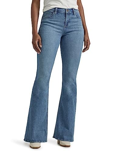 Image of Lee Women's Legendary Mid Rise Flare Jean, Elevated Retro, 10