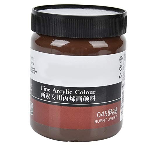 Image of Fictory 300mL Acrylic Paint – Water-Resistant Pigment, Non-Yellowing, Brilliant Colour for Canvas Wall Art (Burnt Umber)