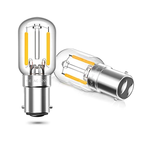 Image of DoRight 2W LED Night Light, T22 B15 Small Bayonet Bulb 15W Equivalent Incandescent, Warm White 2700K LED Bulb for Wall Lamp Bedside Light,Non-Dimmable (2 Pack)