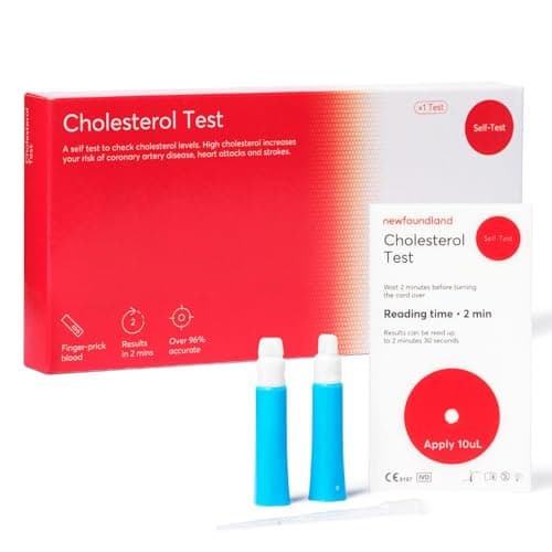 Image of Newfoundland Cholesterol Levels Test Kit - 1 Pack - Lipid Profile Analysis - 99% Accurate Home Test for Total Cholesterol - Blood Sample Testing - CE Certified - Cholesterol Test Kit