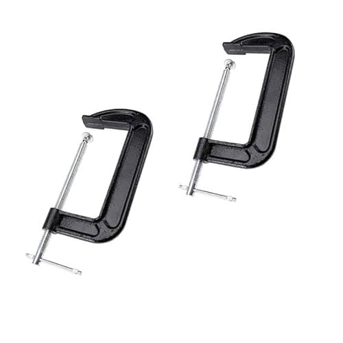 Image of 6 Inch C-Clamp Set, 2-5/8 Inch Throat Depth Heavy Duty Steel C Clamp Industrial Strength C Clamps for Woodworking, Welding, and Building(2PCs)