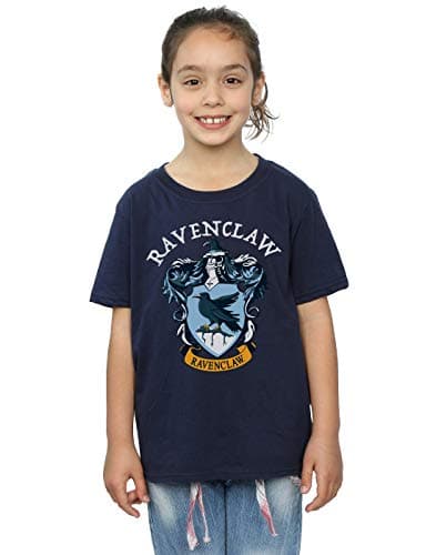 Image of Harry Potter Girls Ravenclaw Crest T-Shirt Navy Blue 7-8 Years