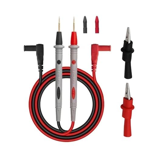 Image of Tharvolex Multimeter Leads Kit, Enhanced CAT III 1000V CAT IV 600V 20A Silicone Test Leads with Alligator Clips & Replaceable Probes for Digital Multimeters
