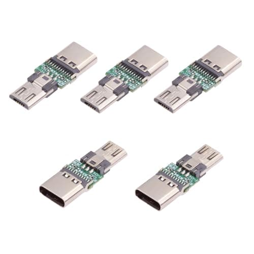 Image of NFHK 5pcs/lot Micro USB 2.0 5Pin Adapter Male Connector to USB Type-C Female Power Data PCBA Adapter for Tablet Phone Laptop
