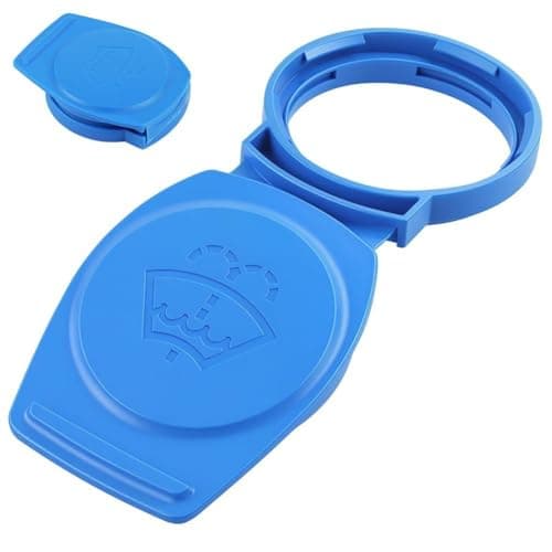 Image of URAQT Car Water Tank Bottle Cap, Windscreen Washer Bottle Cap, Wiper Reservoir Tank Cover Replacement Part Number: 3Q0955455/5HG955455, Compatible with Volkswagen, Audi, Porsche(Blue)