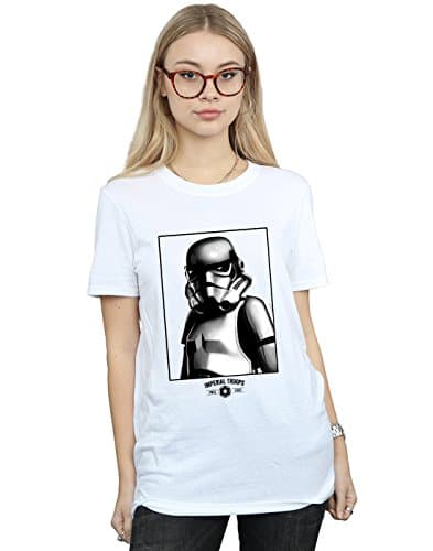 Image of Star Wars Women's Imperial Troops Boyfriend Fit T-Shirt White XX-Large