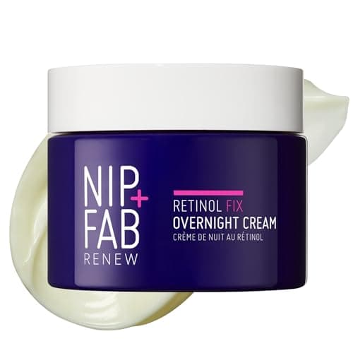 Image of NIP + FAB Retinol Fix Overnight Cream 3% – Intensive Night Moisturiser with 0.3% Encapsulated Retinol, Bakuchiol and Ceramides for Fine Lines, Wrinkles and Hyperpigmentation, Vegan, 50ml