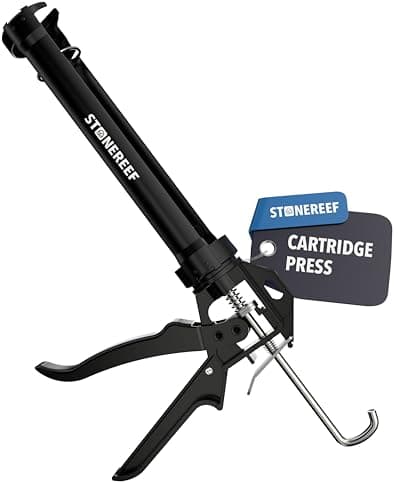 Image of 9" Caulking Gun for 310ml Cartridges – Heavy Duty Steel Frame – Drip-Free Manual Sealant Gun – for Silicone Sealant Mastic Adhesive & Grouting in Kitchen Bathroom & Construction Press