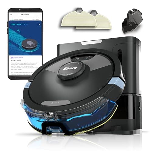Image of Shark Matrix Plus 2-in-1 Self-Empty Robot Vacuum Cleaner & Mop with LiDAR Home Mapping & Edge Cleaning, for Carpet, Hard Floors & Pet Hair, Anti-Allergen, Self-Charging, WiFi/App, Black