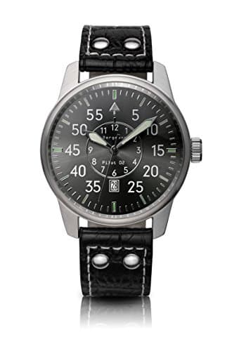 Image of Original Bergmann-Watch 02, Men, Classic Quartz, Leather, Quartz Watch, Stainless Steel Base, Bauhaus, Elegant, Classic Design, Timeless, Unisex, Direct from The Manufacturer.