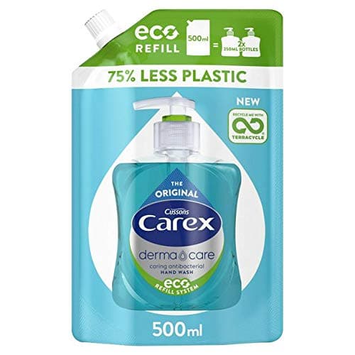 Image of Carex Original Antibacterial Handwash Refill Bottles 500ml x 6 pack