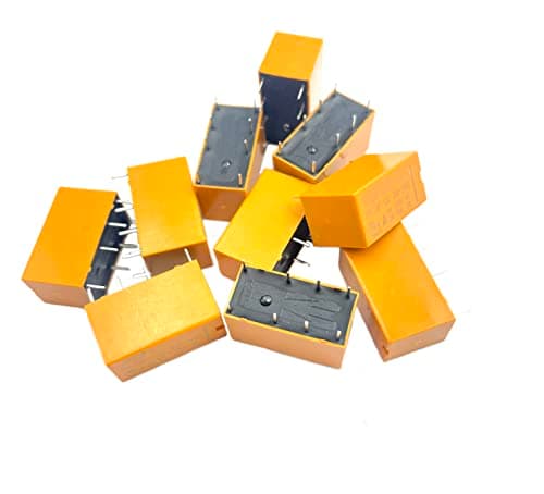 Image of 10Pcs PCB Mount Power Relay Coil DPDT DC 8 Pins Micro Relay
