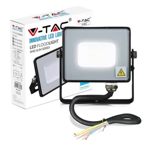 Image of V-TAC LED Floodlight Outdoor 10W Flood Lights Outdoor | 800 Lumens LED Work Light | Waterproof IP65 | Cool White 6400K LED Flood Lights Outdoor for Garden Patio Driveway and more