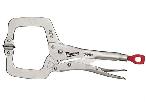 Image of Milwaukee Torque Lock Locking C-Clamp with Swivel Pads 280mm (11in), Silver