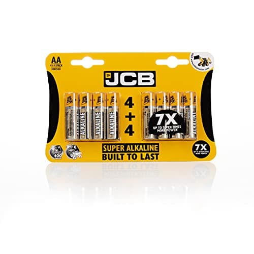 Image of S6588 JCB AA Super Alkaline Batteries - Pack of 4+4