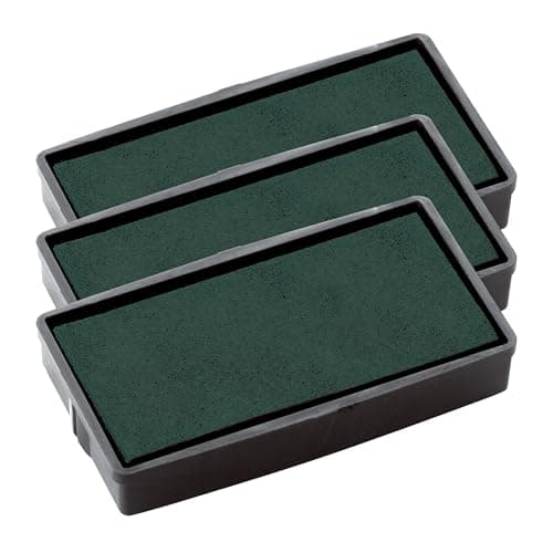 Image of COLOP E/20 Replacement Ink Pads – Pack of 3 E20 Refill Pads Compatible with Printer 20 & Compact 20 Self Inking Stamps (Green)