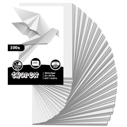 Image of 100 Sheets White Card, A4 120gsm Card Paper Smooth Thick Craft Paper, Perfect for Arts,Crafts and Printing, 21 x 29.7cm