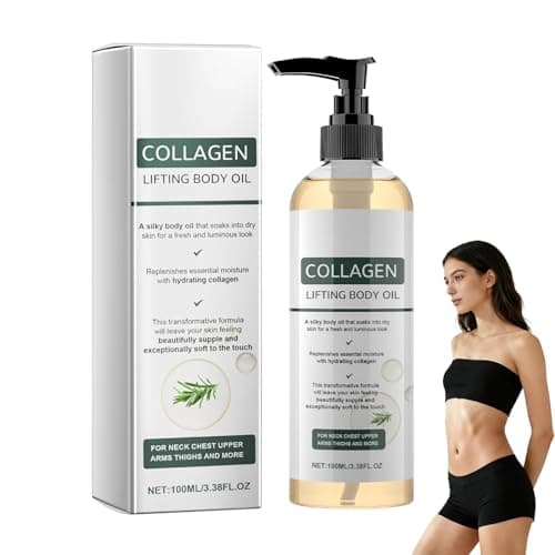 Image of Collagen Lifting Body Oil, Collagen Oil For Skin Tightening, Collagen Hydrating Body Oil with Rosemary, Firming Body Oils for Neck Chest Arms Legs Stomach, Moisturizes & Smoother Skin 100ml