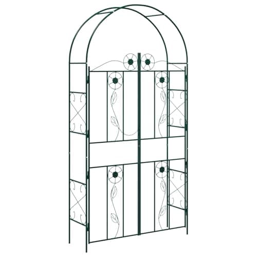 Image of Plain Green Garden Arch 115 x 37 x 226 cm, Rectangular Iron Frame for Pathways and Entrances