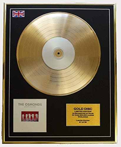 Image of Limited Edition Cd Gold Disc THE OSMONDS ALBUM 'ULTIMATE COLLECTION'