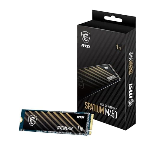Image of MSI SPATIUM 1TB PCI Express NVMe 4.0 x4 Internal Solid State Drive (SM450N1TB)