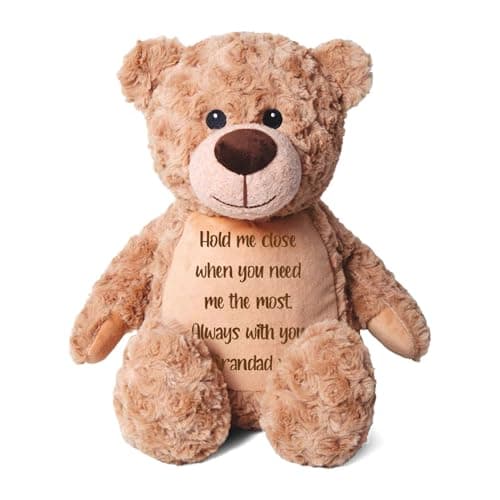 Image of Large Personalised Message Comfort Bear – Light Brown | Bereavement Memorial Keepsake | Soft & Luxurious Remembrance Memory Teddy Bear | Customisable Gift | 42cm Tall