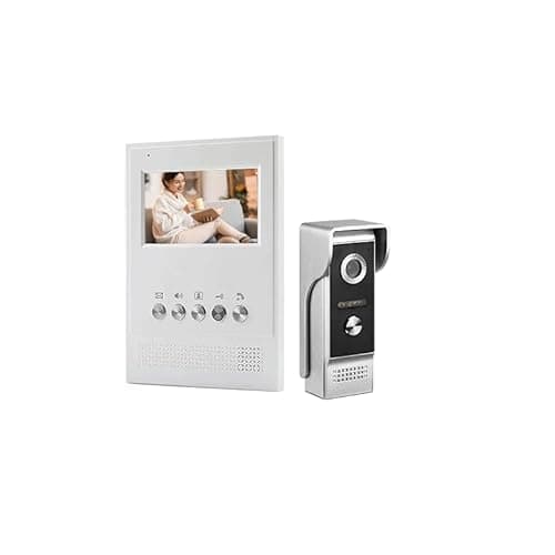 Image of ANJIELO SMART 4.3'' TFT Color Wired Video Intercom Door Phone Doorbell System,HD Camera,Night Vision,Monitoring,wo-Way Audio,Support Unlock,Video Camera Door Phone,Waterproof for Home Apartment Safe