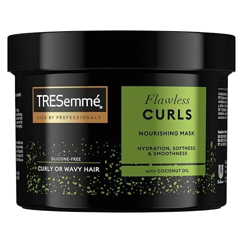Image of TRESemmé Flawless Curls Nourishing Hair Mask - with Coconut Oil & Ceramide for Deep Hydration, Softness & Bounce – Silicone-Free Treatment for Dry, Curly & Wavy Hair 440 ml
