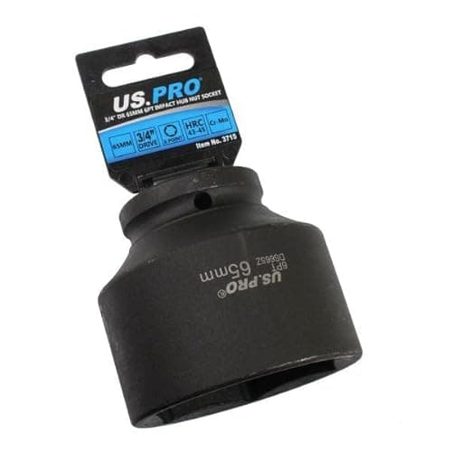 Image of US PRO Tools 65mm 3/4" DR 6 Point Impact Hub Nut Socket 3715