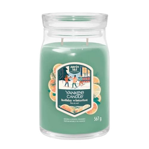 Image of Yankee Candle Scented Candle in Glass (Large) Holiday Winterfest Signature Candle "Winter Collection 2025 - Apres Ski" with Burning Time up to 90 Hours