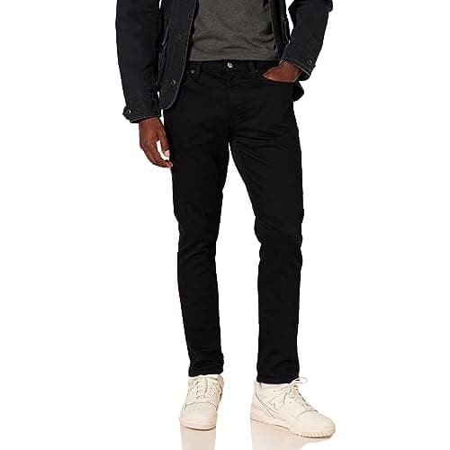 Image of Amazon Essentials Men's Skinny-Fit Stretch Jean - Discontinued Colours, Black, 32W / 32L
