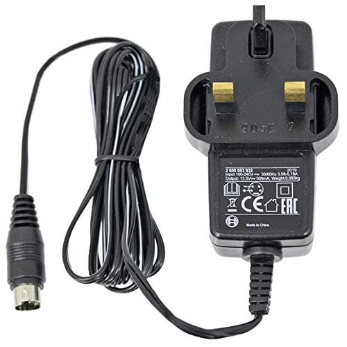 Image of Spares2go Battery Charger Cable UK Plug for Bosch Cordless Grass Shears AGS ASB 10.8 7.2 LI