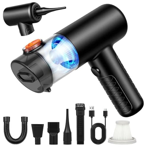 Image of AXFEE Cordless Vacuum Cleaner, 20000Pa Powerful with Crevice Tool&Dusting Brush, Rechargeable Car Handheld Vacuum hoovers, 20-30 Minute RunTime, 2-in-1 Suction&Blower Function for Home Carpet Kitchen