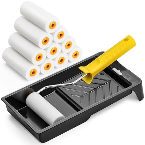 Image of Mini Foam Paint Roller, 4 Inch Small Foam Paint Roller, Foam Paint Roller Set