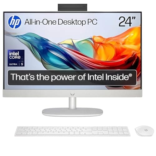 Image of HP 24-cr2002na 23.8" All-in-One Desktop PC | Intel Core Ultra 5 225U | 8GB RAM | 1TB SSD | Full HD Display | Built In Speakers | Windows 11 Home | White
